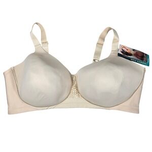 Vanity Fair Beauty Back Smoother Wireless Bra 44DD Beige Full Figure 71380 NWT